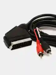 Серый аудио видео кабель SCART - 4RCA / 2RCA