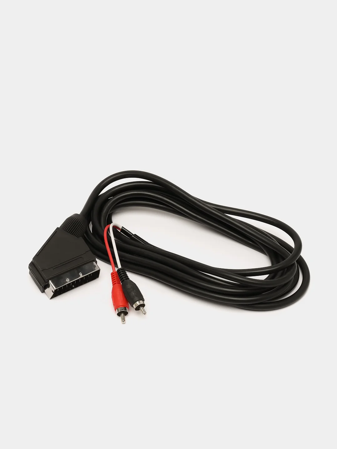 Серый аудио видео кабель SCART - 4RCA / 2RCA