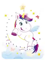 Раскрась и наклей. Чудесный единорог