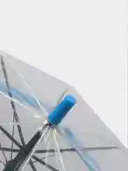 Синий прозрачный детский зонт