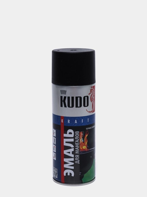 Эмаль термостойкая для мангалов черная KUDO KU5122 520мл