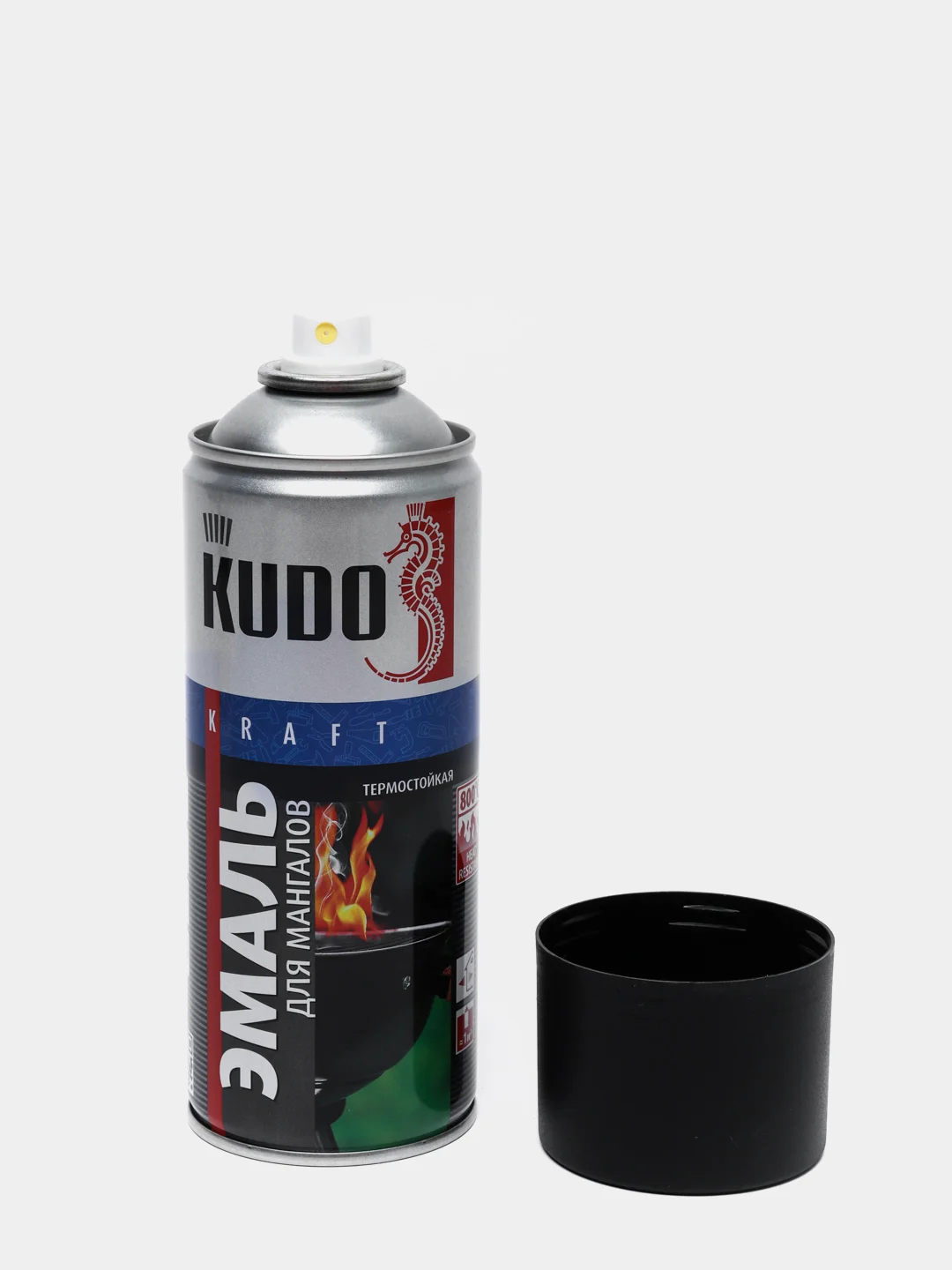 Эмаль термостойкая для мангалов черная KUDO KU5122 520мл