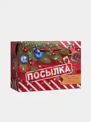 Новогодний подарочный пакет-коробка "Посылка", 28 х 20 х 13 см