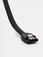 Черный кабель интерфейсный SATAIII, 50 см, 7pin/7pin, защелка