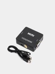 Конвертер из VGA в HDMI с audio входом и кабелем для питания