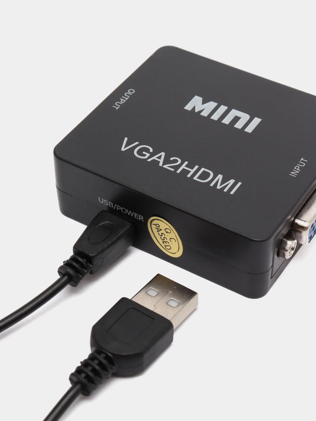 Конвертер из VGA в HDMI с audio входом и кабелем для питания