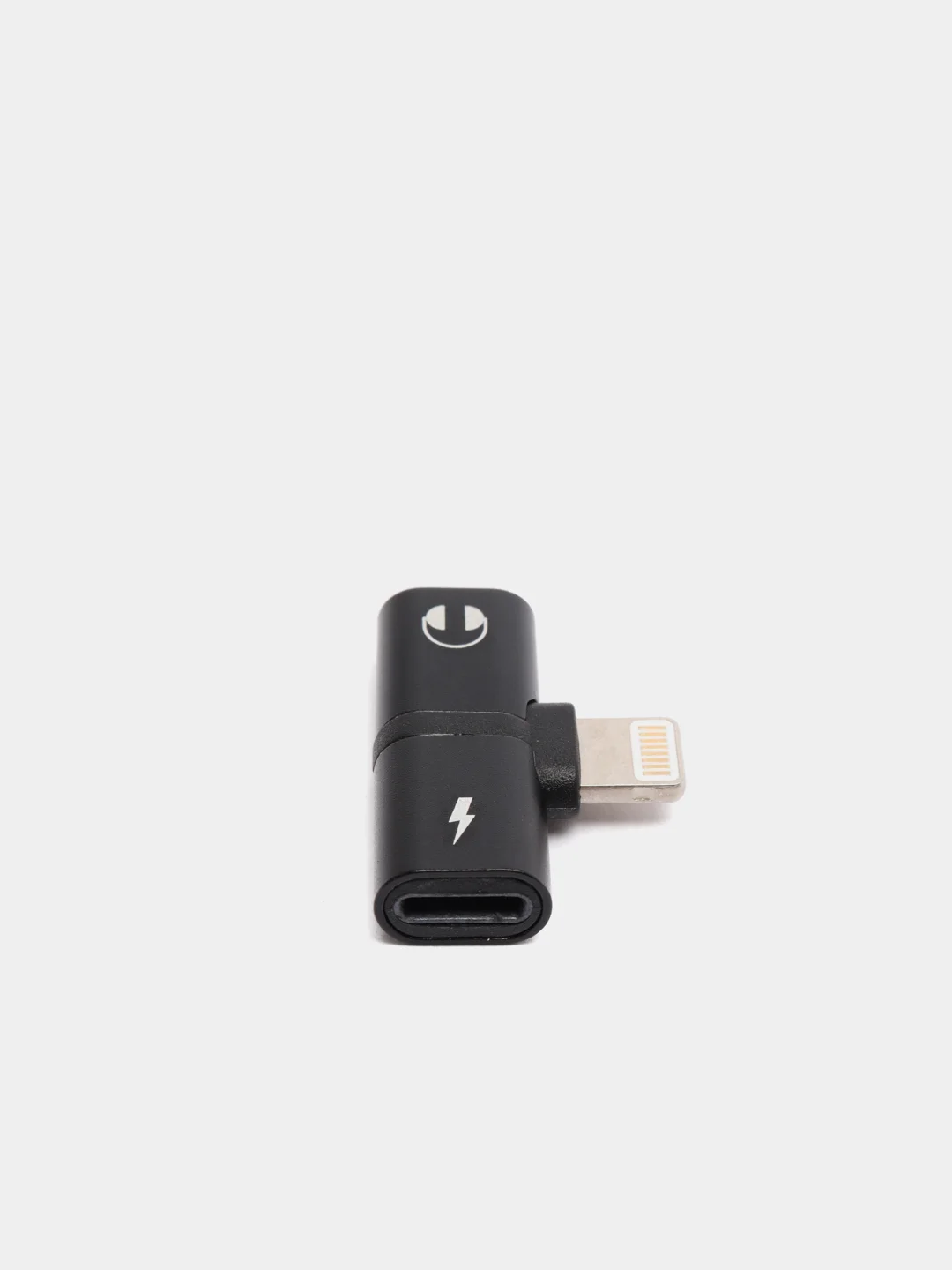 Черный аудио переходник lightning на 2 lightning