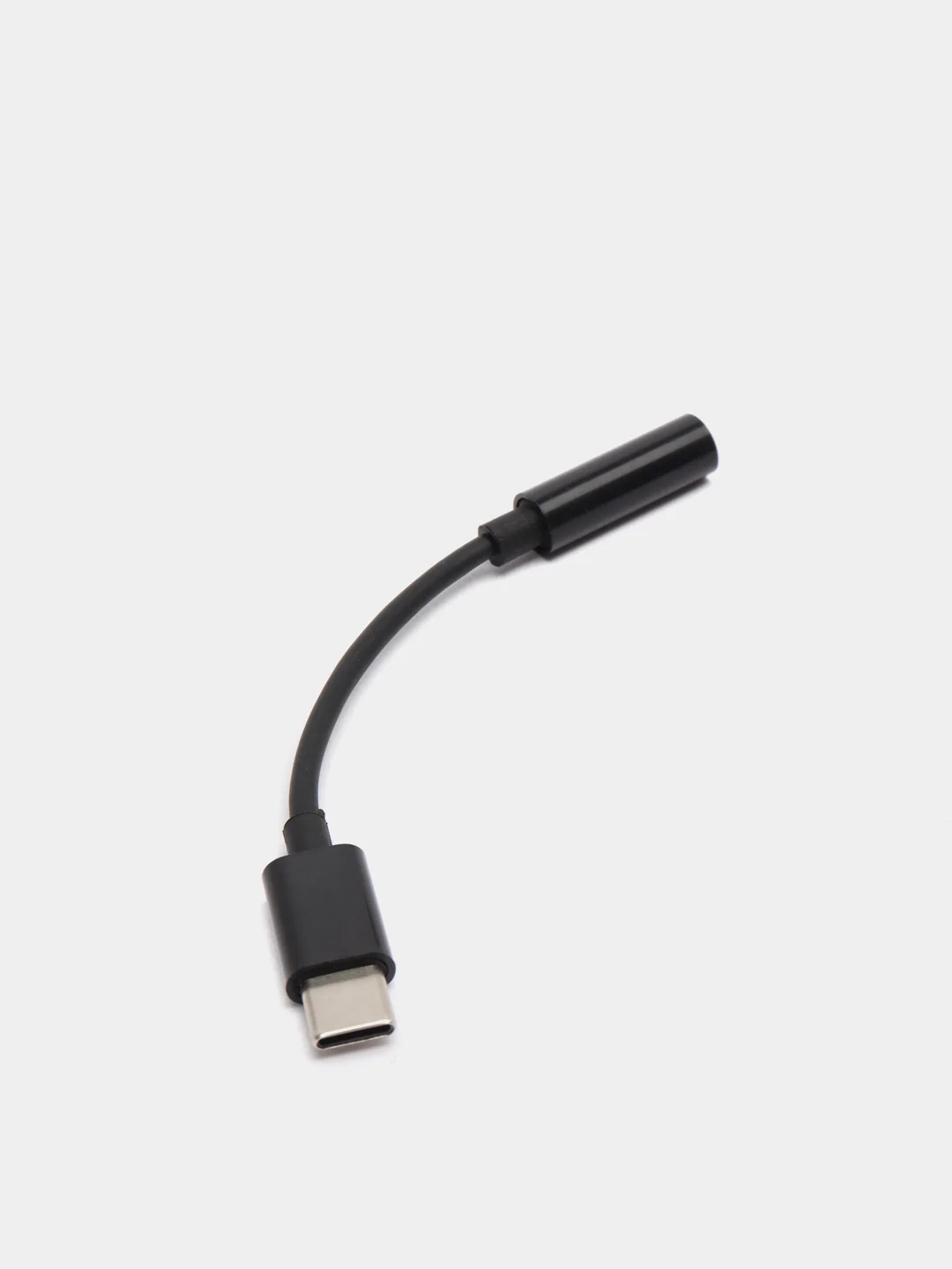 Черный адаптер аудио переходник (Type-C/3.5mm jack aux)