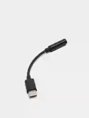 Черный адаптер аудио переходник (Type-C/3.5mm jack aux)