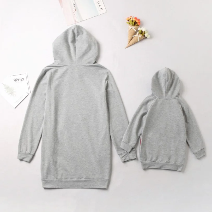 Бирюзовый комплект одежды Family Look (Фамели лук) толстовка, свитшот, худи для мамы и малыша