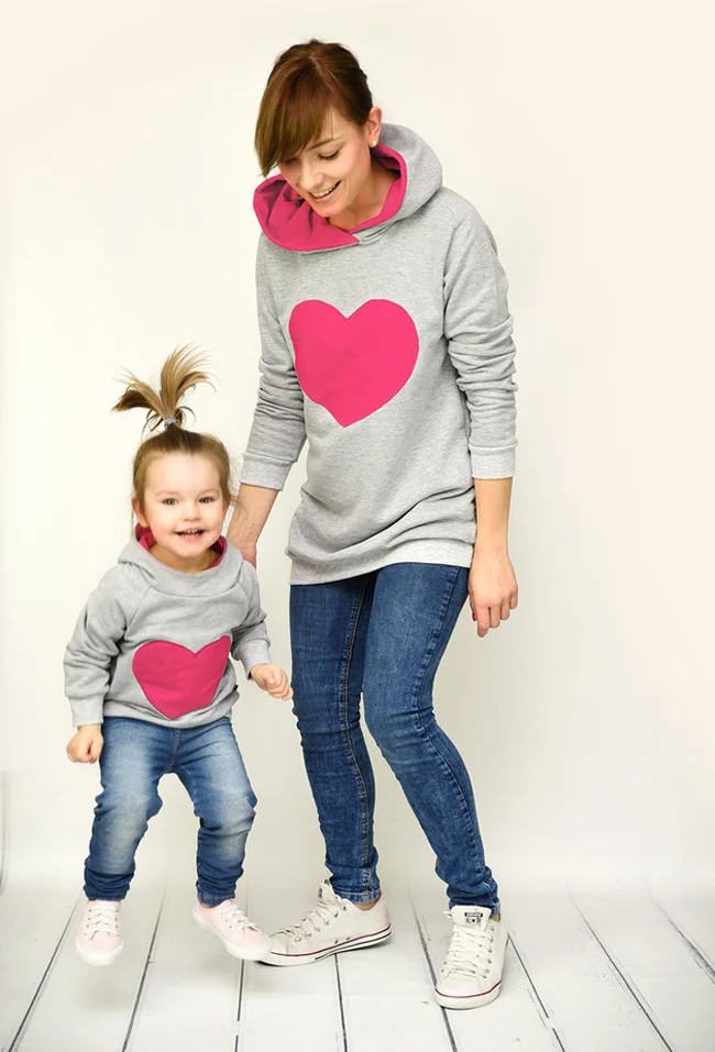 Бирюзовый комплект одежды Family Look (Фамели лук) толстовка, свитшот, худи для мамы и малыша
