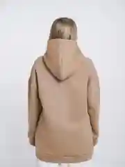 Бежевый худи женское, оверсайз, утепленное, с капюшоном