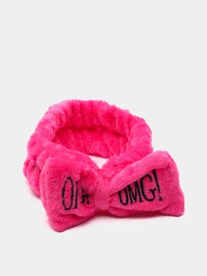 Фуксия повязка на голову OMG для волос, для косметических процедур