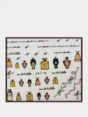Белый слайдер наклейки маникюрные для дизайна ногтей на любой фон, рисунок, стикеры 64x53 мм