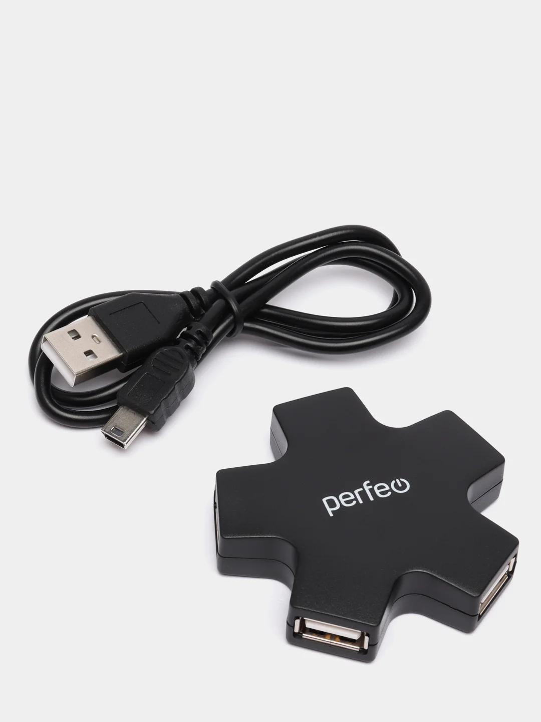 Черный perfeo USB хаб USB-HUB 4 порта PF-HYD-6098H