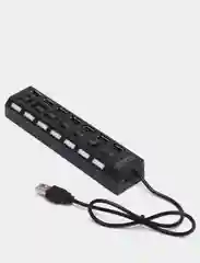 Черный usb 2.0 Хаб, разветвитель-концентратор, 7 портов