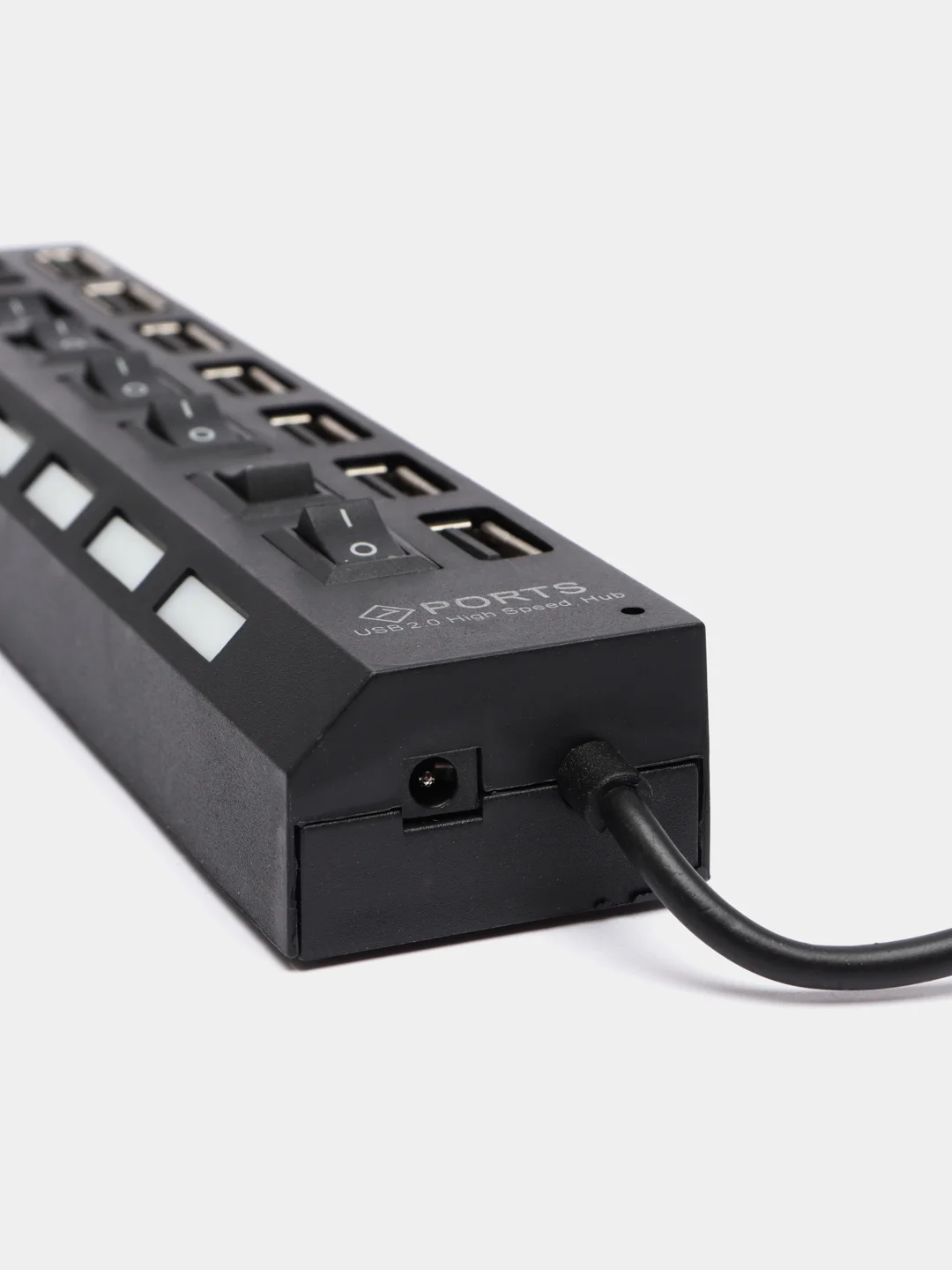 Черный usb 2.0 Хаб, разветвитель-концентратор, 7 портов