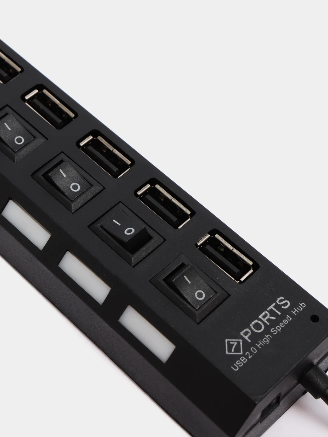 Черный usb 2.0 Хаб, разветвитель-концентратор, 7 портов