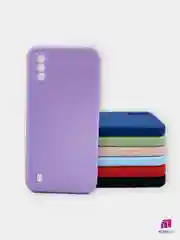 Чехол для Samsung Galaxy A01 силиконовый с бархатной подкладкой и прямыми бортами