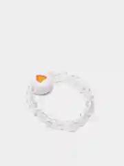 Карамельный кольцо из прозрачного бисера "Сердце"