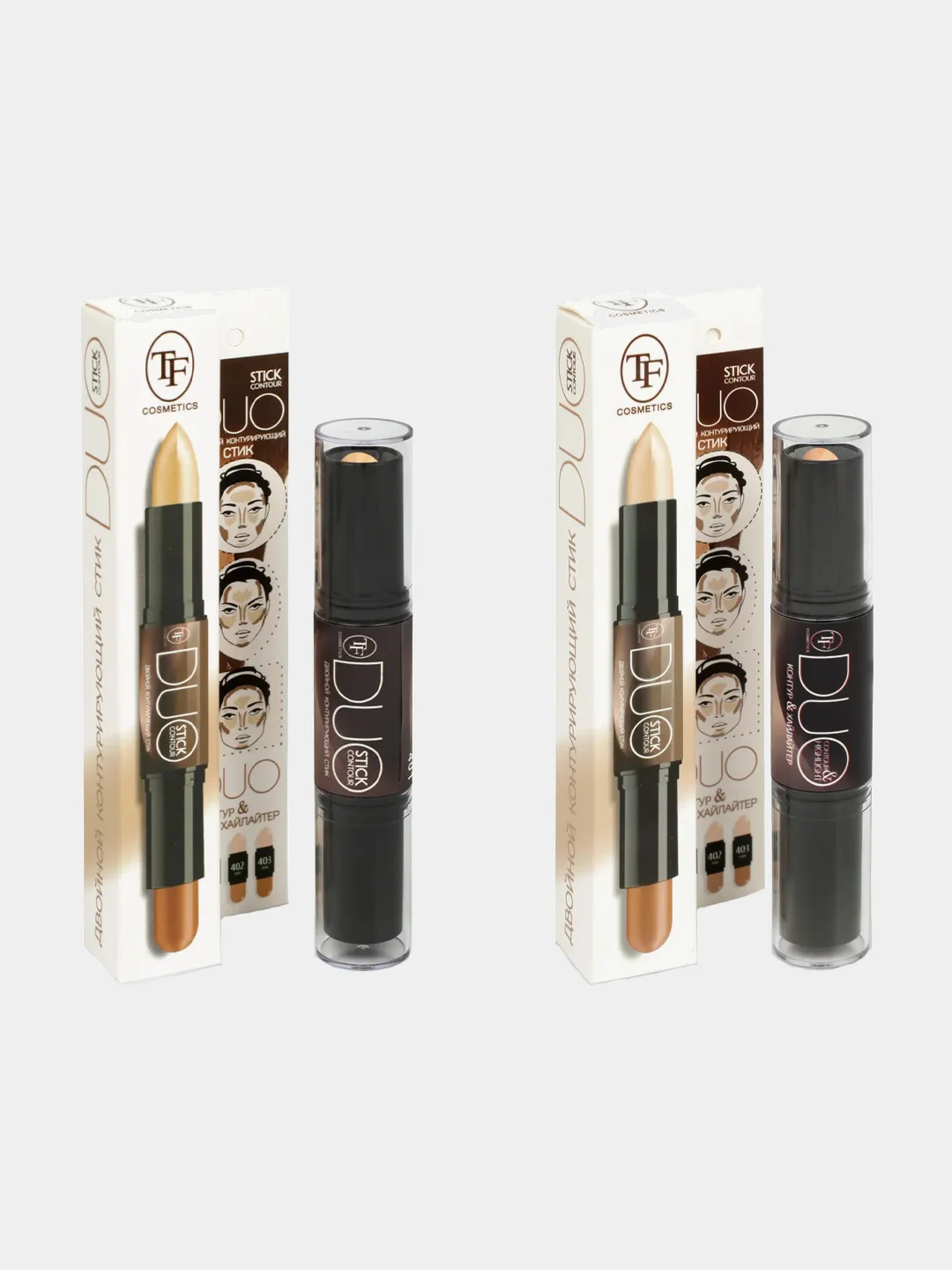 Двойной контурирующий стик DUO CONTOUR STICK TF 2 вида