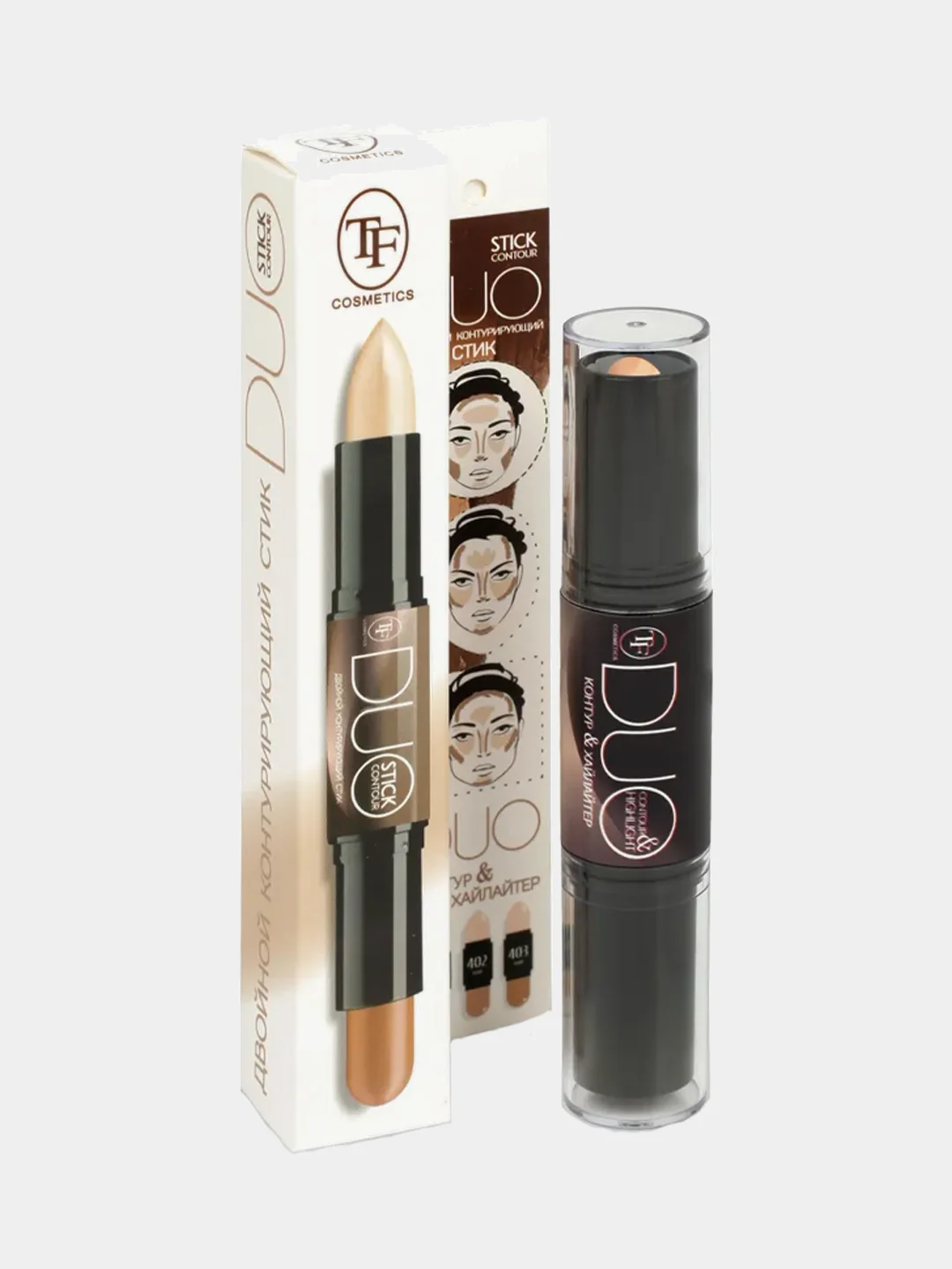 Двойной контурирующий стик DUO CONTOUR STICK TF 2 вида