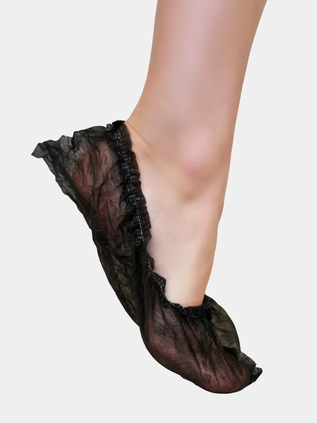 Носки одноразовые, бахилы из НПП, черные, размеры 35-42, 35-45, 50 пар(100 шт)