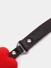 Красный силиконовый кляп БДСМ в виде кости