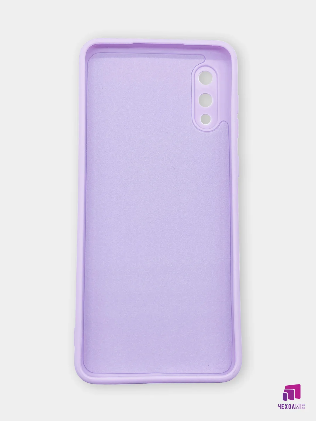 Чехол для Samsung Galaxy A02 силиконовый с бархатной подкладкой