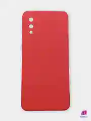 Красный чехол для Samsung Galaxy A02 силиконовый с бархатной подкладкой