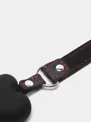 Черный силиконовый кляп БДСМ в виде кости