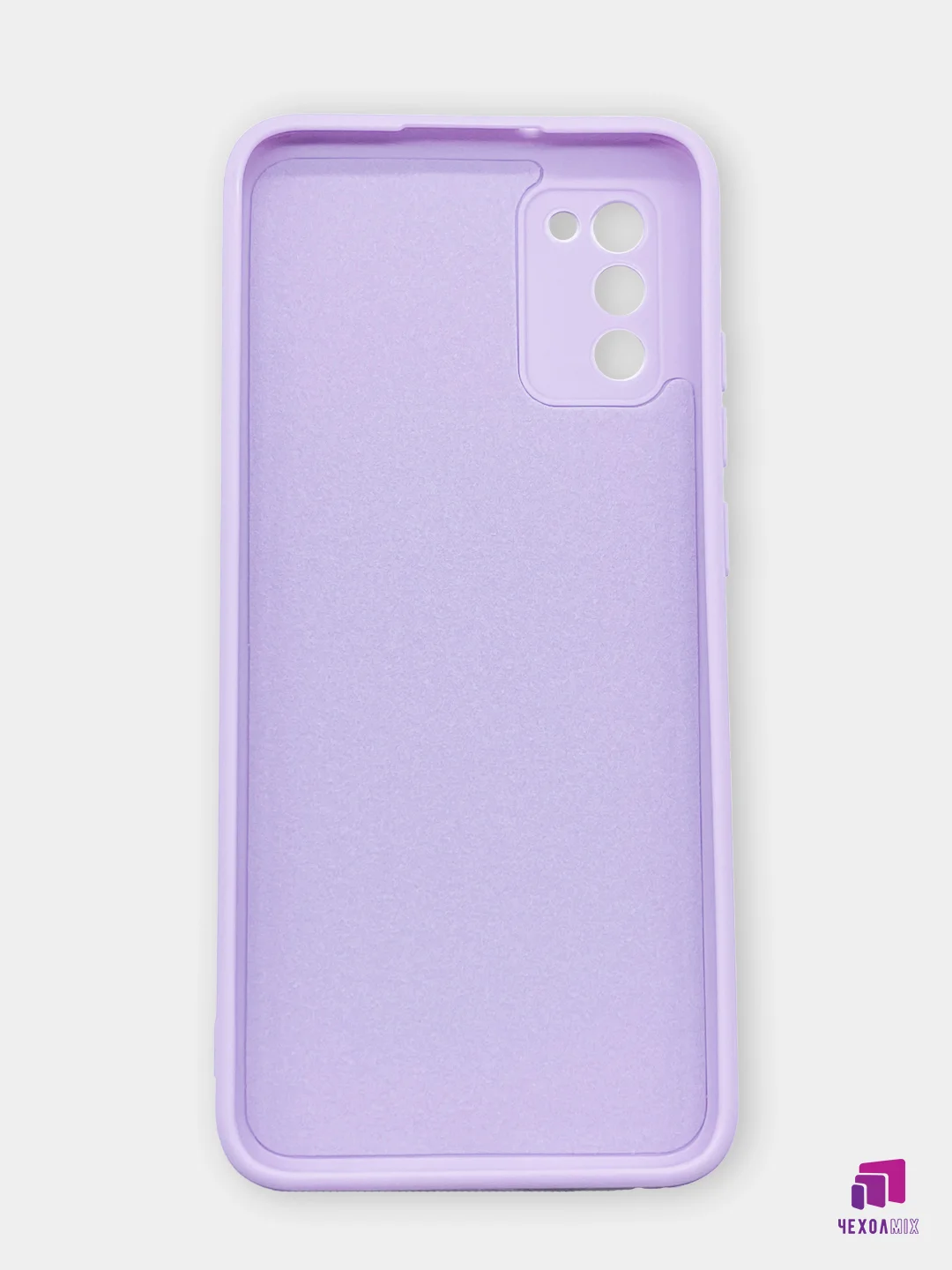 Чехол для Samsung Galaxy A02S силиконовый с бархатной подкладкой