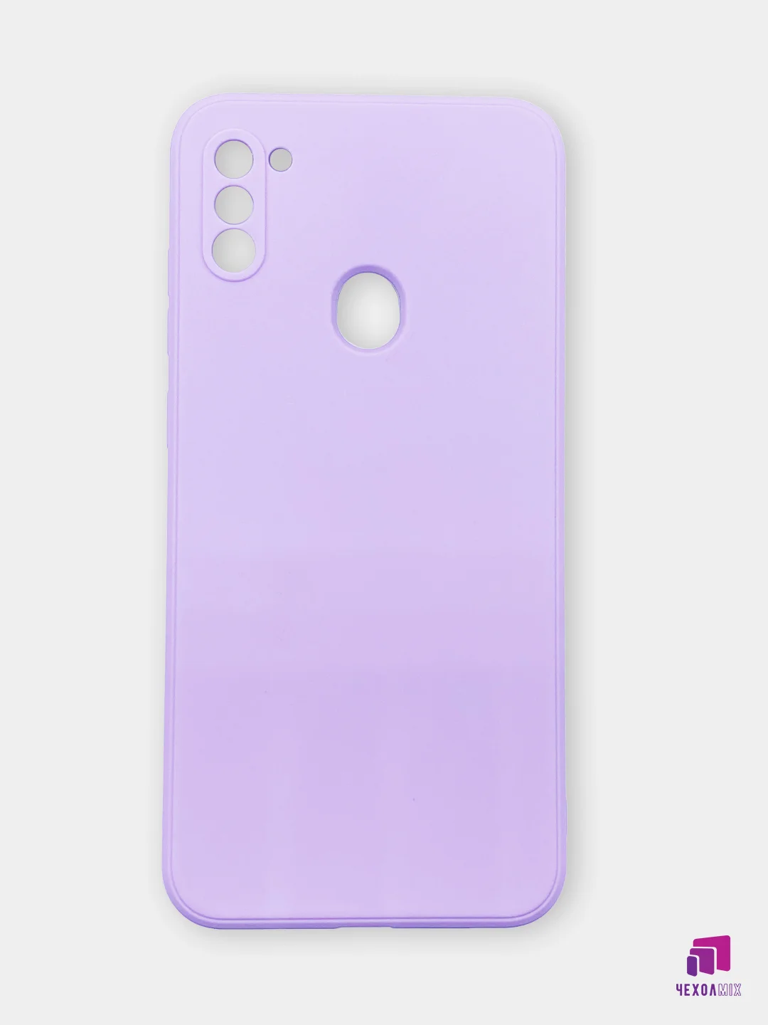 Чехол для Samsung Galaxy A11/M11 силиконовый, борта чехла прямые, с бархатной подкладкой