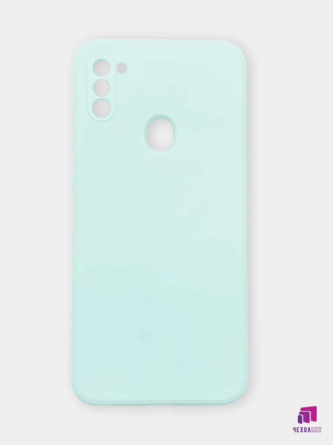 Ледяной чехол для Samsung Galaxy A11/M11 силиконовый, борта чехла прямые, с бархатной подкладкой