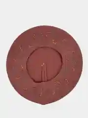 Коралловый берет женский классический, шерстяной