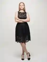 Черный гипюровое платье "LiLi"