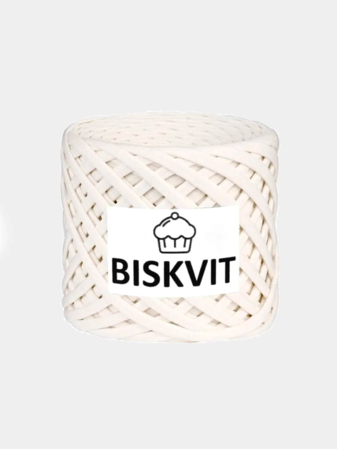 Белый трикотажная пряжа для рукоделия Biskvit