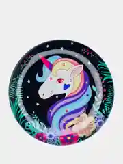 Бордовый объемный попсокет для смартфона "Единорог"