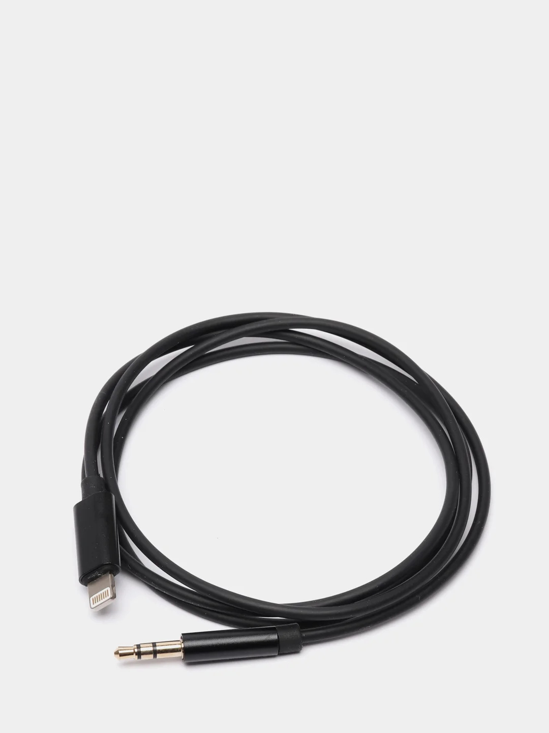 Черный кабель для iPhone AUX Lightning Audio Cable Slver (1m)