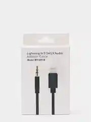 Черный кабель для iPhone AUX Lightning Audio Cable Slver (1m)