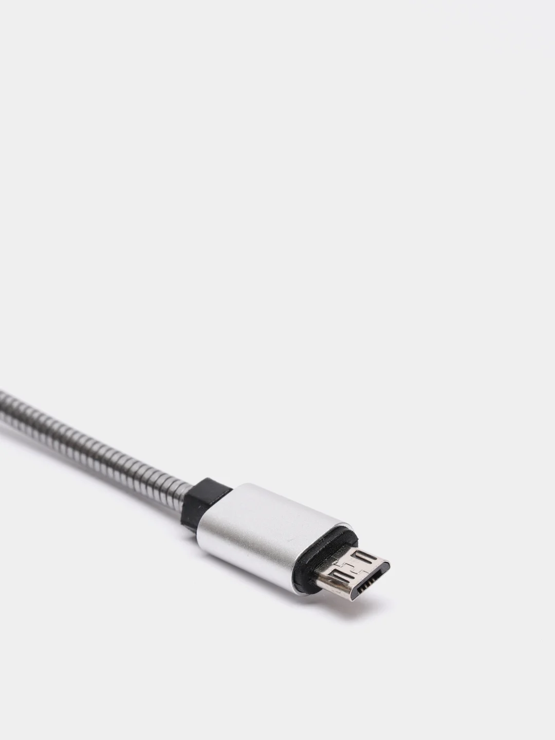 Серебряный кабель usb полностью в металле