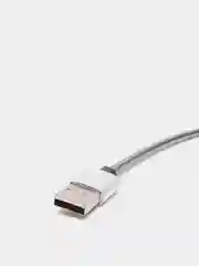 Серебряный кабель usb полностью в металле