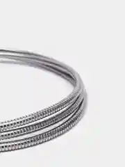 Серебряный кабель usb полностью в металле