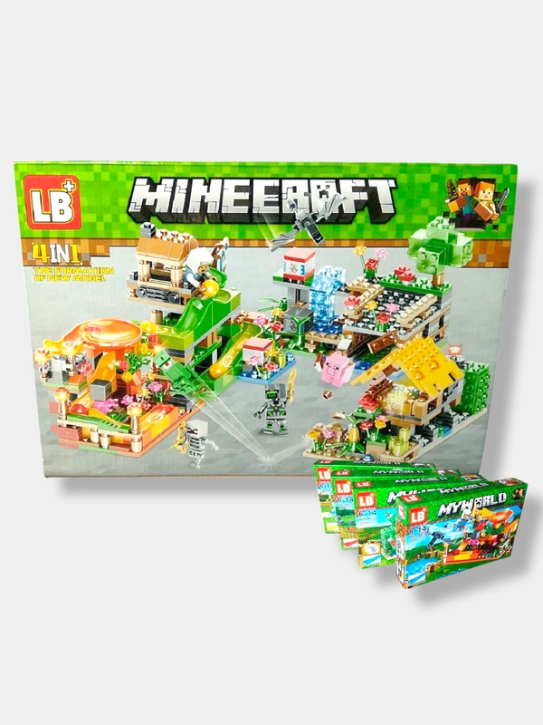 Конструктор Minecraft My World Майнкрафт 878 деталей комплект купить по ...