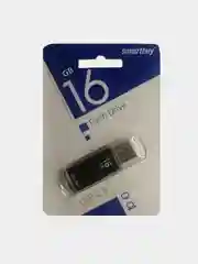 Флэш диск Smart Buy "V-Cut" 16GB, USB 2.0 Flash Drive, черный, металлический корпус