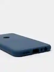 Темно-синий чехол силиконовый для Xiaomi Redmi Note 8T ( Редми нот 8т)  с бархатной подкладкой