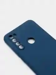 Темно-синий чехол силиконовый для Xiaomi Redmi Note 8T ( Редми нот 8т)  с бархатной подкладкой