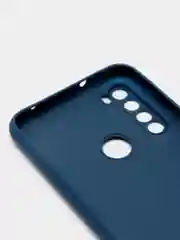 Темно-синий чехол силиконовый для Xiaomi Redmi Note 8T ( Редми нот 8т)  с бархатной подкладкой