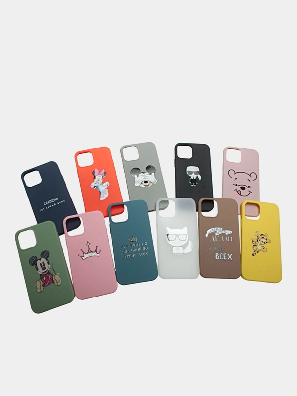 Чехол для iPhone 12/12 Pro силиконовый, матовый, с рисунком