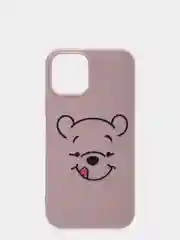 Тёмно-розовый чехол для iPhone 12/12 Pro силиконовый, матовый, с рисунком
